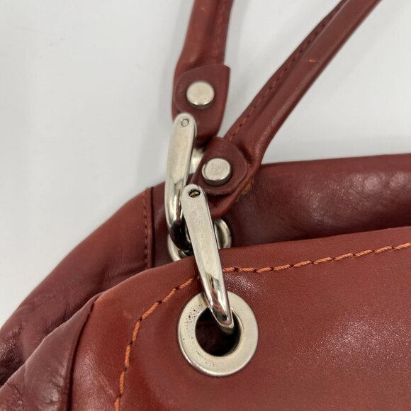 Saki Red Zip Faux Leather Shoulder Bag | Classic Style - Picture 3 of 12